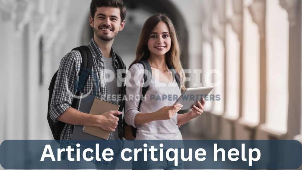 Article critique help